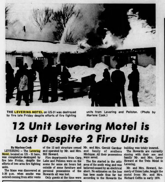 Levering Motel (Gales Motel) - March 1972 Article On Fire